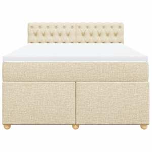 Box spring postel s matrací krémová 160x200 cm textil - obrázek 6