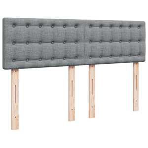Box spring postel s matrací světle šedá 160 x 200 cm textil - obrázek 12