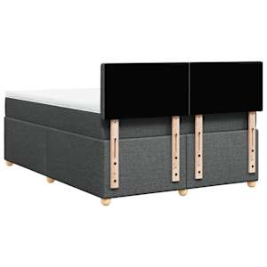 Box spring postel s matrací tmavě šedá 160x200 cm textil - obrázek 8
