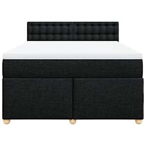 Box spring postel s matrací černá 160x200 cm textil - obrázek 6
