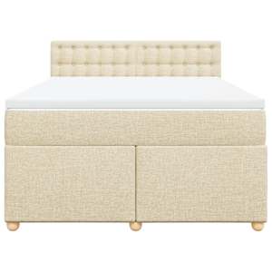 Box spring postel s matrací krémová 160x200 cm textil - obrázek 6