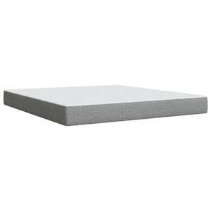 Box spring postel s matrací světle šedá 180 x 200 cm textil - obrázek 10