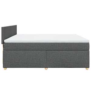 Box spring postel s matrací tmavě šedá 180x200 cm textil - obrázek 7