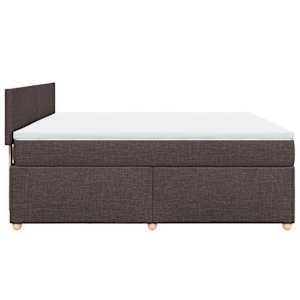 Box spring postel s matrací tmavě hnědá 180x200 cm textil - obrázek 7