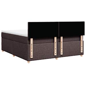 Box spring postel s matrací tmavě hnědá 180x200 cm textil - obrázek 8