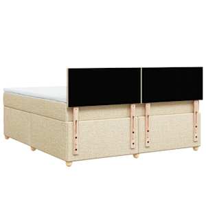 Box spring postel s matrací krémová 180x200 cm textil - obrázek 8