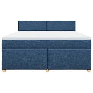 Box spring postel s matrací modrá 180x200 cm textil - obrázek 6