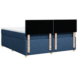 Box spring postel s matrací modrá 180x200 cm textil - obrázek 8