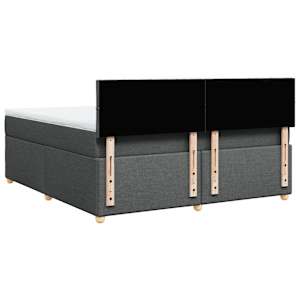 Box spring postel s matrací tmavě šedá 180x200 cm textil - obrázek 8