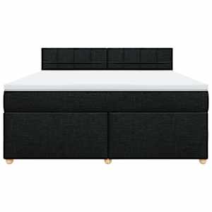Box spring postel s matrací černá 180x200 cm textil - obrázek 6