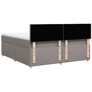 Box spring postel s matrací taupe 180x200 cm textil - obrázek 8