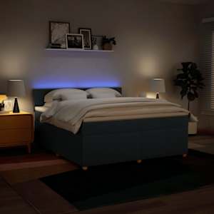 Box spring postel s matrací modrá 180x200 cm textil - obrázek 5