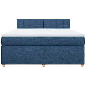Box spring postel s matrací modrá 180x200 cm textil - obrázek 6