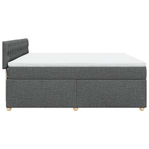 Box spring postel s matrací tmavě šedá 180x200 cm textil - obrázek 7