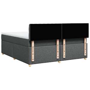 Box spring postel s matrací tmavě šedá 180x200 cm textil - obrázek 8