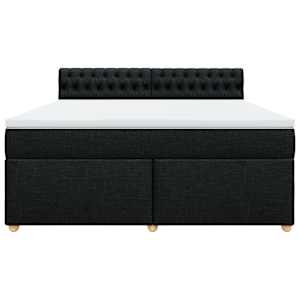 Box spring postel s matrací černá 180x200 cm textil - obrázek 6
