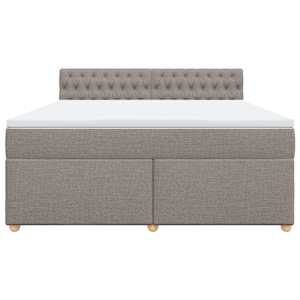 Box spring postel s matrací taupe 180x200 cm textil - obrázek 6