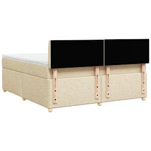 Box spring postel s matrací krémová 180x200 cm textil - obrázek 8