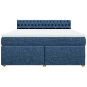 Box spring postel s matrací modrá 180x200 cm textil - obrázek 6