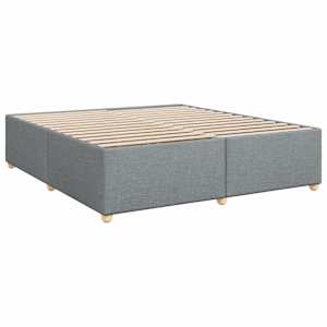 Box spring postel s matrací světle šedá 180 x 200 cm textil - obrázek 9