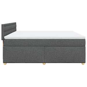 Box spring postel s matrací tmavě šedá 180x200 cm textil - obrázek 7