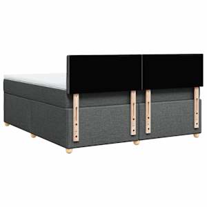 Box spring postel s matrací tmavě šedá 180x200 cm textil - obrázek 8