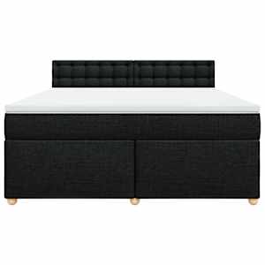 Box spring postel s matrací černá 180x200 cm textil - obrázek 6