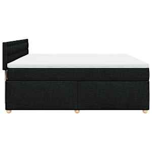 Box spring postel s matrací černá 180x200 cm textil - obrázek 7