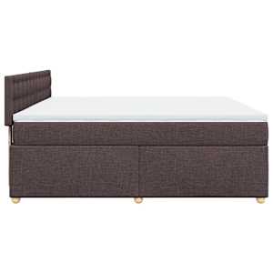 Box spring postel s matrací tmavě hnědá 180x200 cm textil - obrázek 7