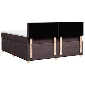 Box spring postel s matrací tmavě hnědá 180x200 cm textil - obrázek 8