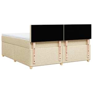 Box spring postel s matrací krémová 180x200 cm textil - obrázek 8