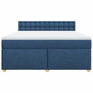 Box spring postel s matrací modrá 180x200 cm textil - obrázek 6
