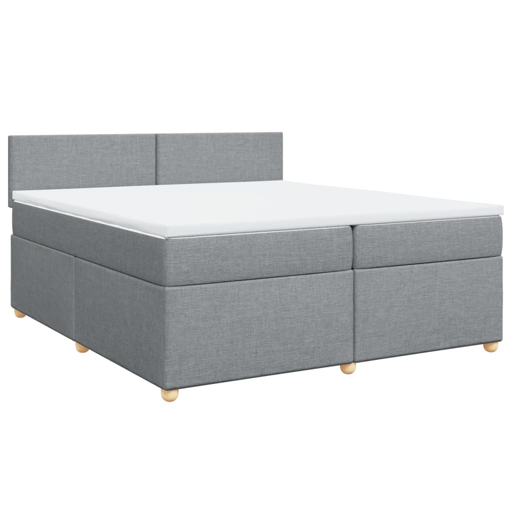 Thumbnail - vidaXL Boxspringbett mit Matratze Hellgrau 200x200 cm Stoff