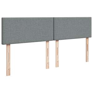 Box spring postel s matrací světle šedá 200 x 200 cm textil - obrázek 12