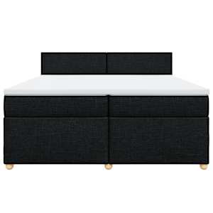 Box spring postel s matrací černá 200x200 cm textil - obrázek 6