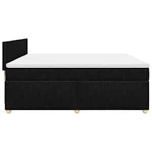 Box spring postel s matrací černá 200x200 cm textil - obrázek 7
