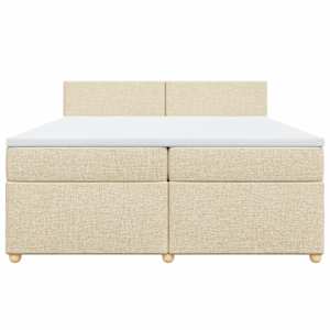 Box spring postel s matrací krémová 200x200 cm textil - obrázek 6