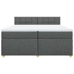 Box spring postel s matrací tmavě šedá 200x200 cm textil - obrázek 6