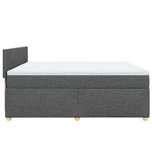 Box spring postel s matrací tmavě šedá 200x200 cm textil - obrázek 7