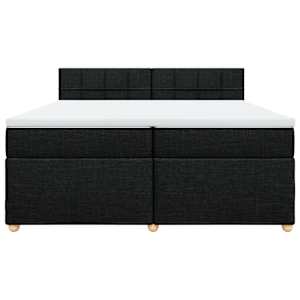 Box spring postel s matrací černá 200x200 cm textil - obrázek 6