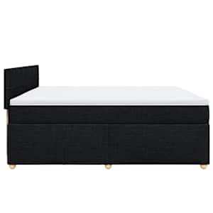 Box spring postel s matrací černá 200x200 cm textil - obrázek 7