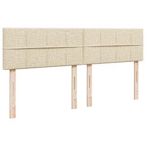 Box spring postel s matrací krémová 200x200 cm textil - obrázek 12