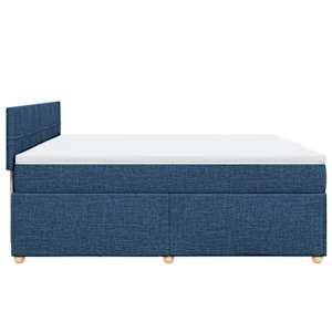 Box spring postel s matrací modrá 200x200 cm textil - obrázek 7