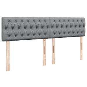 Box spring postel s matrací světle šedá 200 x 200 cm textil - obrázek 12
