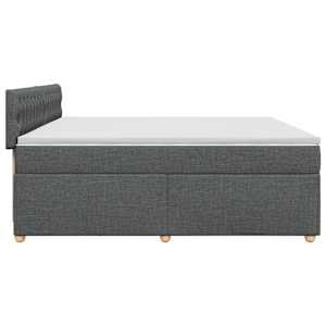 Box spring postel s matrací tmavě šedá 200x200 cm textil - obrázek 7