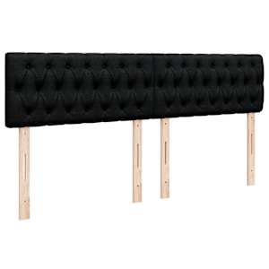 Box spring postel s matrací černá 200x200 cm textil - obrázek 12