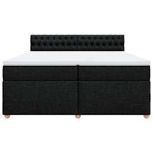 Box spring postel s matrací černá 200x200 cm textil - obrázek 6
