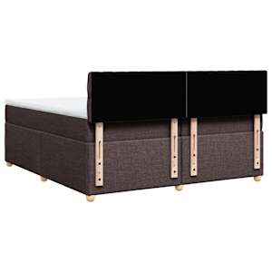 Box spring postel s matrací tmavě hnědá 200x200 cm textil - obrázek 8