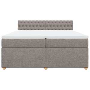 Box spring postel s matrací taupe 200x200 cm textil - obrázek 6