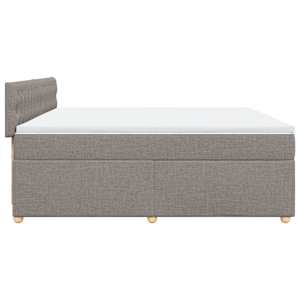 Box spring postel s matrací taupe 200x200 cm textil - obrázek 7